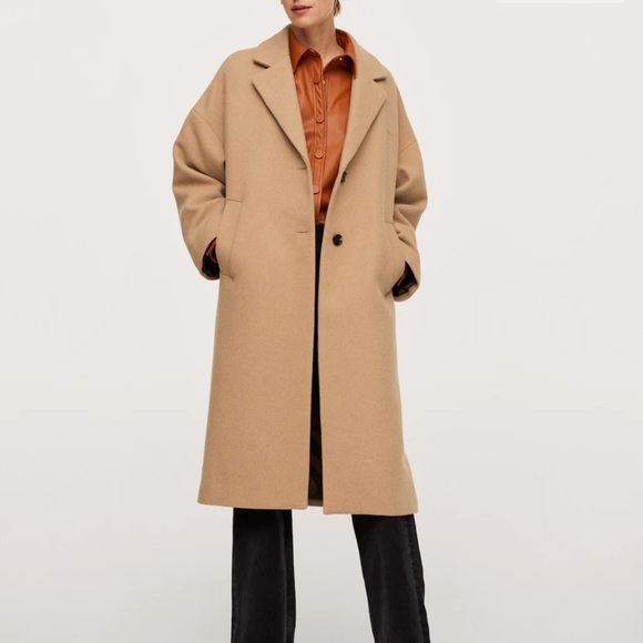 Mango Jackets & Blazers - NEW MANGO Oversized wool coat